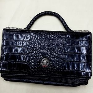 Brighton Purse Black With Silver Accents